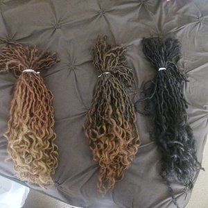 20" real human hair extention bundles 3 different colors